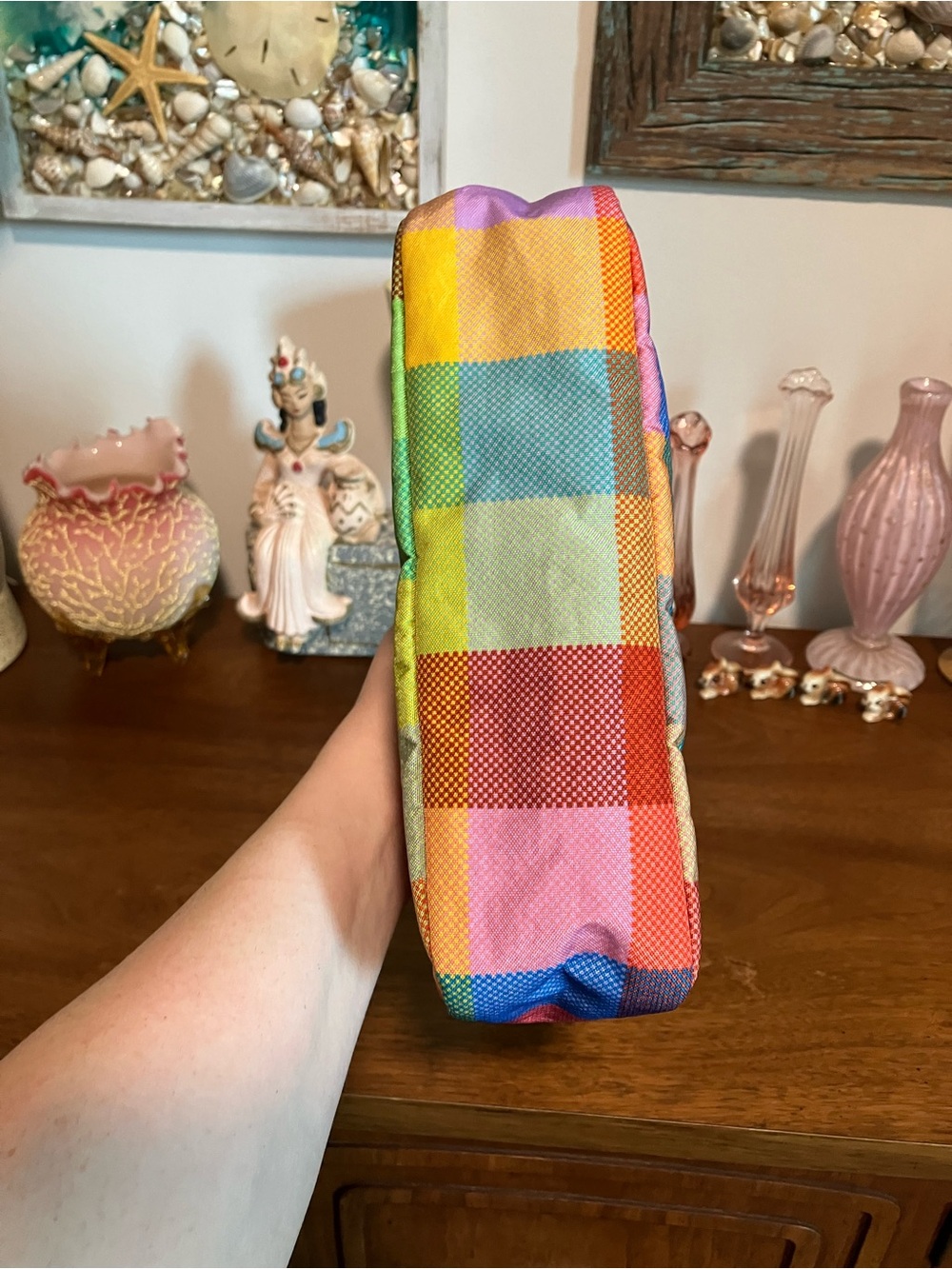 BAGGU Madras Mini Nylon Shoulder Bag Urban Outfitters UO - Picture 4 of 7